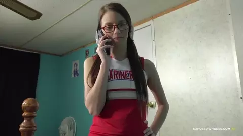 Farrah Valentine – Cheerleader Gives Her Brother A Handjob To Take Her To Practice