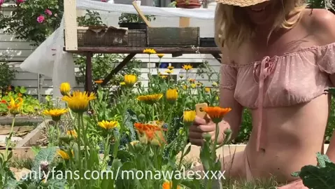 Mona Wales - Your Mom Makes You Cum In The Garden