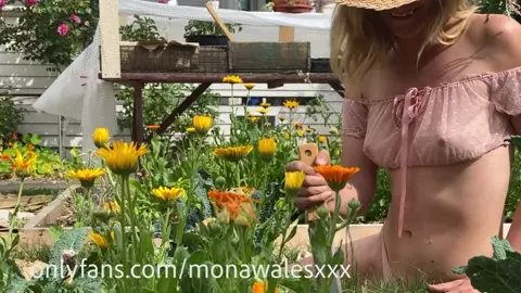 Mona Wales - Mommy Makes You Cum In The Garden